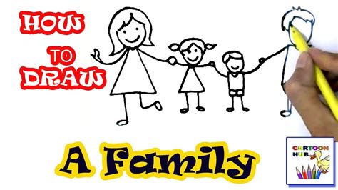 pamilya drawing easy|How to Draw a Family ( Step by Step ) .